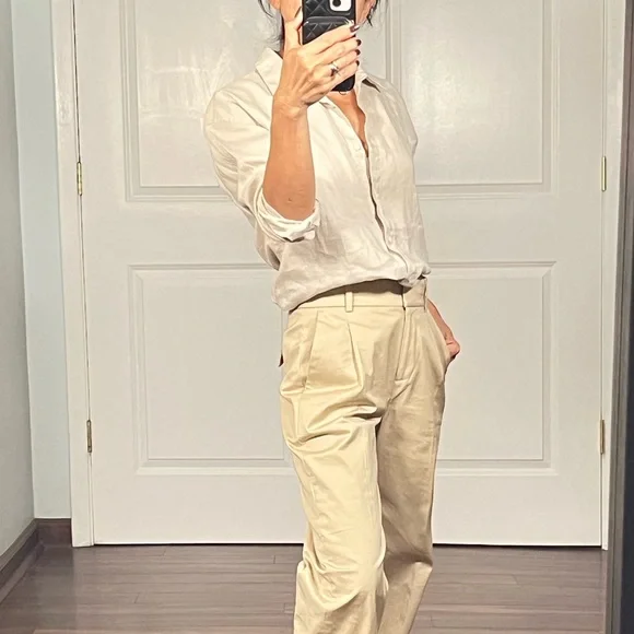 Uniqlo 100% linen essential Button Down Shirt size XS - Picture 4 of 11